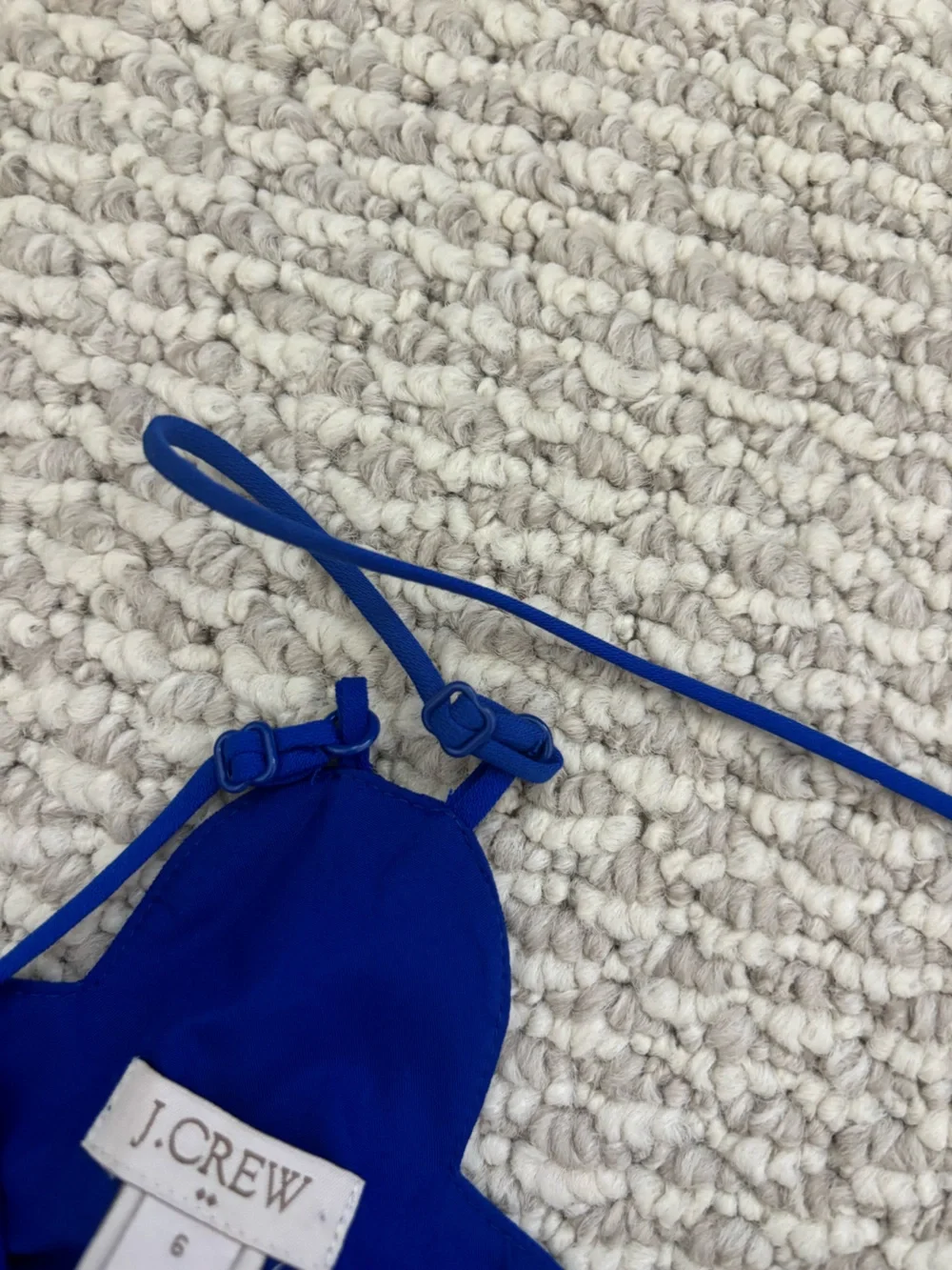 J Crew Womens Size 6 Dress Scalloped Royal Blue Lined